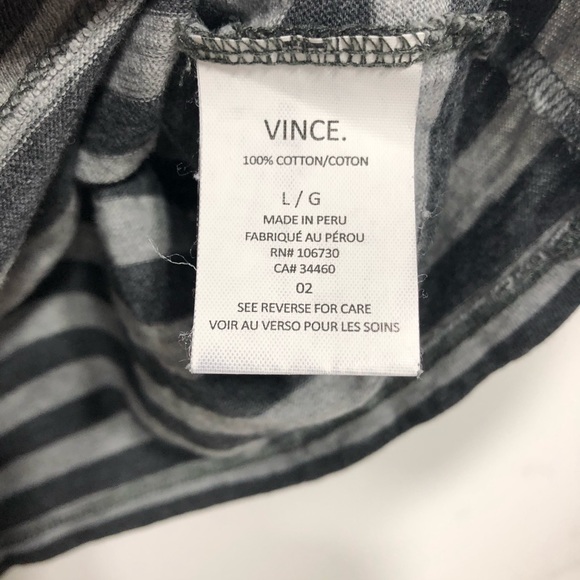 Vince Men’s Striped Cotton T-Shirt - Picture 3 of 3